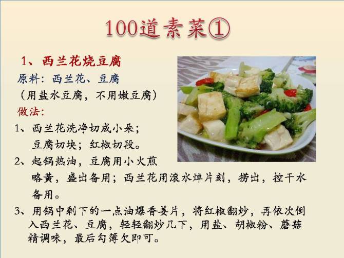 100道簡單易學的素菜(圖片版)